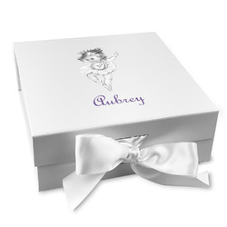 Ballerina Gift Box with Magnetic Lid - White (Personalized)
