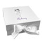 Ballerina Gift Boxes with Magnetic Lid - White - Front