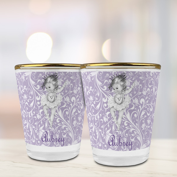 Ballerina Glass Shot Glass - with gold rim - LIFESTYLE