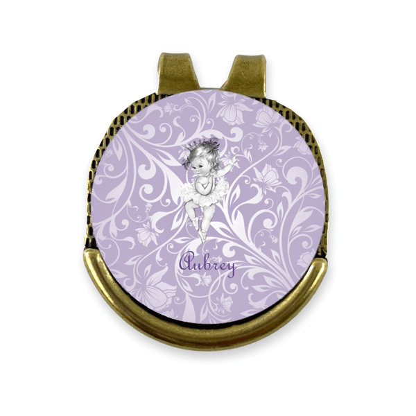 Custom Ballerina Golf Ball Marker - Hat Clip - Gold