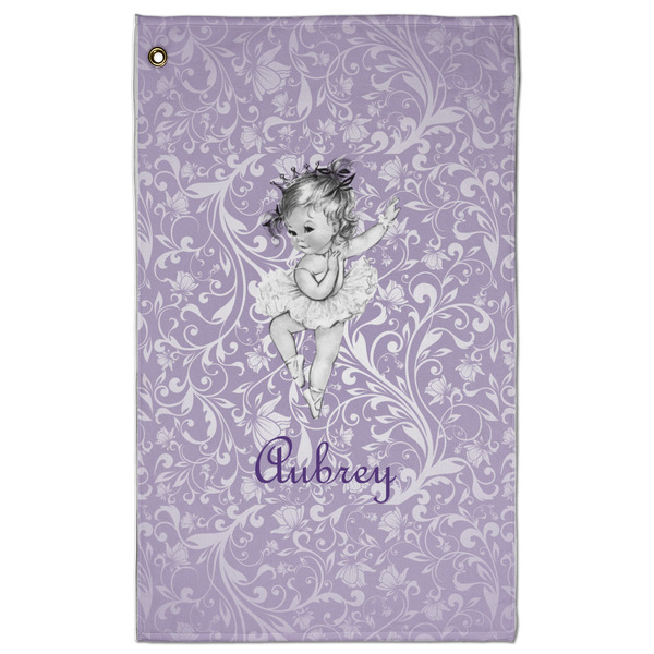 Custom Ballerina Golf Towel - Poly-Cotton Blend - Large w/ Name or Text
