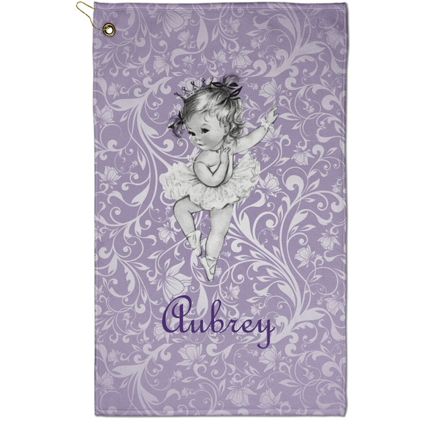 Custom Ballerina Golf Towel - Poly-Cotton Blend - Small w/ Name or Text