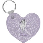 Ballerina Heart Plastic Keychain w/ Name or Text