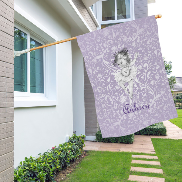 Ballerina House Flags - Single Sided - LIFESTYLE