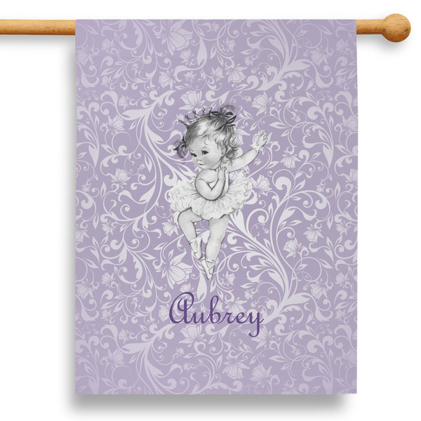 Custom Ballerina 28" House Flag (Personalized)