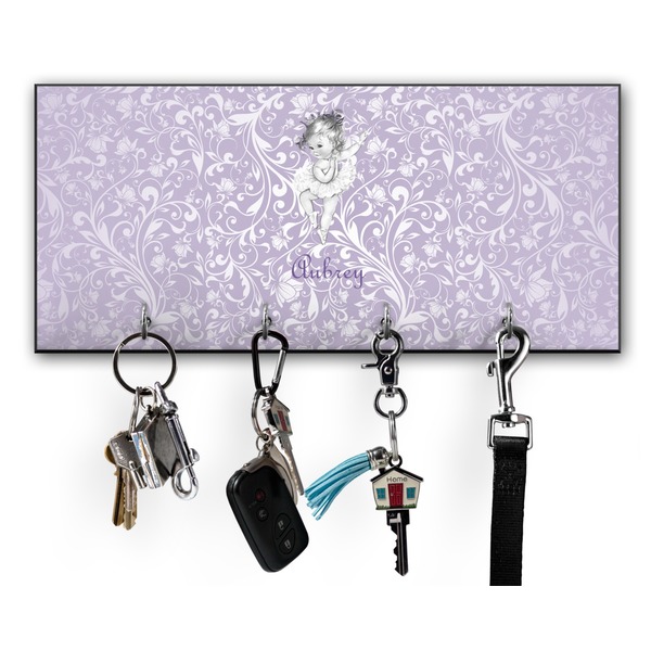 Custom Ballerina Key Hanger w/ 4 Hooks w/ Graphics and Text