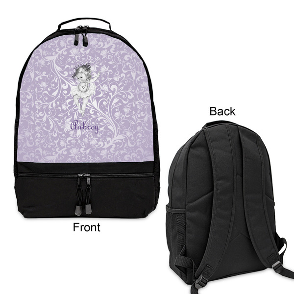 Ballerina Large Backpack - Black - Front & Back View