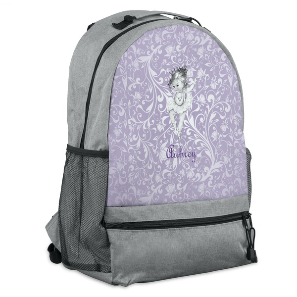 Custom Ballerina Backpack - Grey (Personalized)