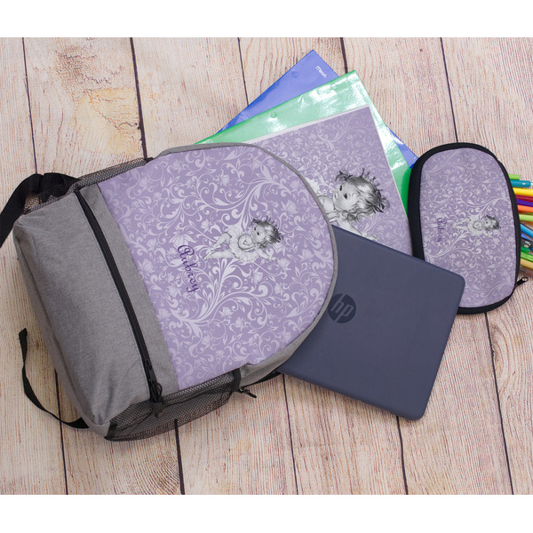 Ballerina Large Backpack - Gray - With Stuff