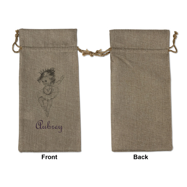Ballerina Large Burlap Gift Bags - Front Approval