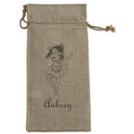 Ballerina Large Burlap Gift Bag - Front (Personalized)
