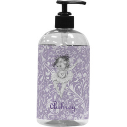 Ballerina Plastic Soap / Lotion Dispenser (16 oz - Large - Black) (Personalized)