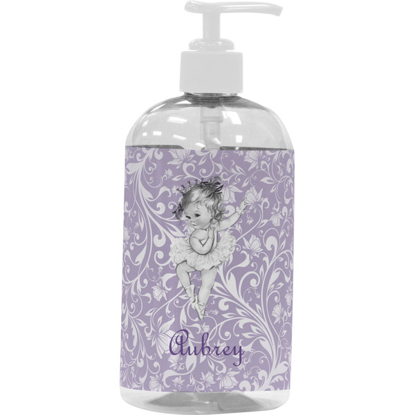 Custom Ballerina Plastic Soap / Lotion Dispenser (16 oz - Large - White) (Personalized)