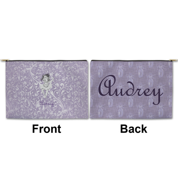 Ballerina Large Zipper Pouch Approval (Front and Back)