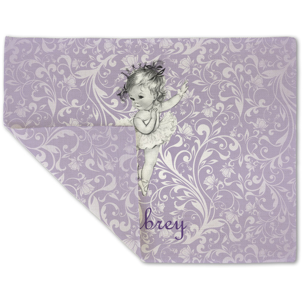 Custom Ballerina Double-Sided Linen Placemat - Single w/ Name or Text