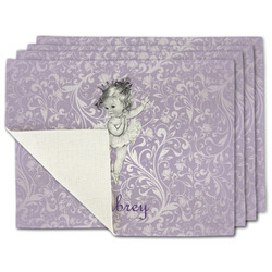 Ballerina Single-Sided Linen Placemat - Set of 4 w/ Name or Text