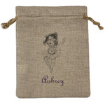 Ballerina Medium Burlap Gift Bag - Front (Personalized)