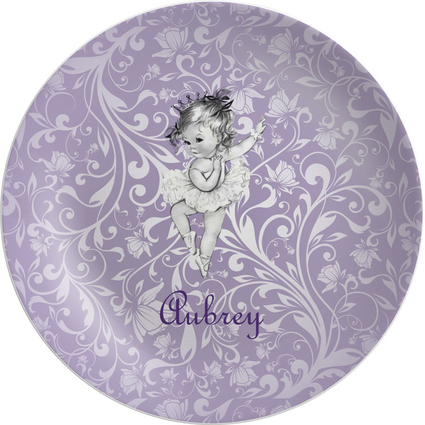 Custom Ballerina Melamine Salad Plate - 8" (Personalized)