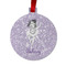 Ballerina Metal Ball Ornament - Double Sided w/ Name or Text