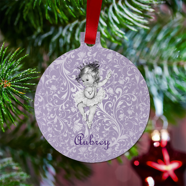 Ballerina Metal Ball Ornament - Lifestyle