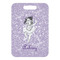 Ballerina Metal Luggage Tag - Front Without Strap