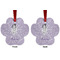 Ballerina Metal Paw Ornament - Front and Back