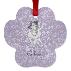 Ballerina Metal Paw Ornament - Double Sided w/ Name or Text