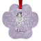 Ballerina Metal Paw Ornament - Front