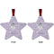Ballerina Metal Star Ornament - Front and Back