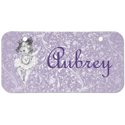 Ballerina Mini/Bicycle License Plate (2 Holes) (Personalized)