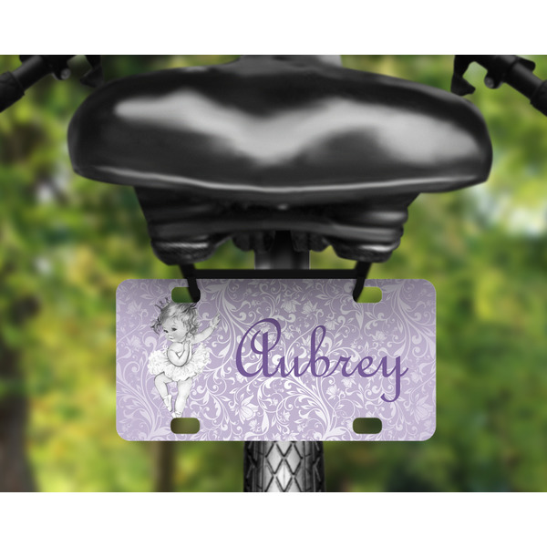 Ballerina Mini License Plate on Bicycle