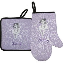 Ballerina Right Oven Mitt & Pot Holder Set w/ Name or Text