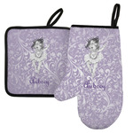 Ballerina Left Oven Mitt & Pot Holder Set w/ Name or Text