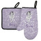 Ballerina Left Oven Mitt & Pot Holder Set w/ Name or Text