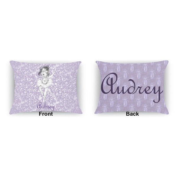Ballerina  Outdoor Rectangular Throw Pillow (Front and Back)