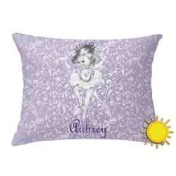 Ballerina Outdoor Throw Pillow (Rectangular) (Personalized)