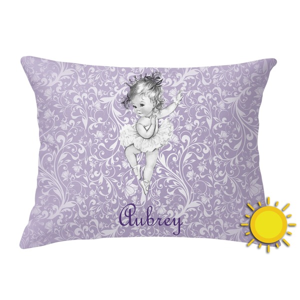 Custom Ballerina Outdoor Throw Pillow (Rectangular) (Personalized)