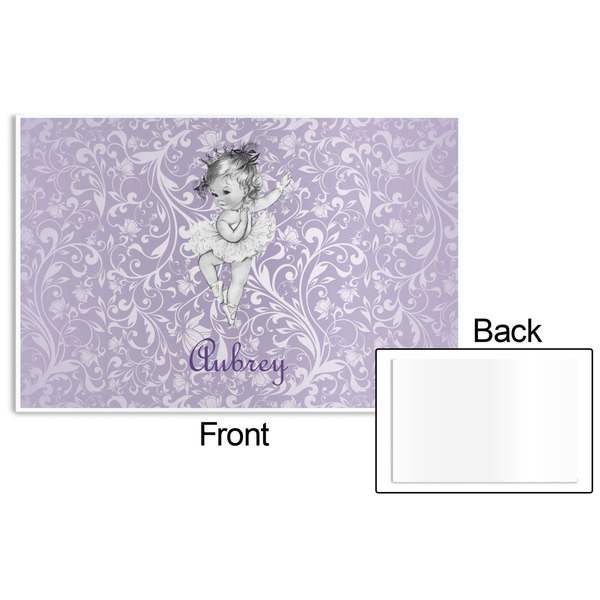 Ballerina Disposable Paper Placemat - Front & Back