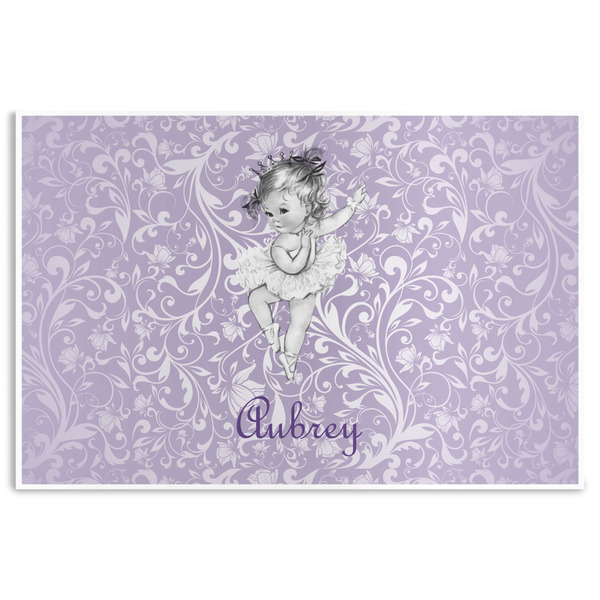 Custom Ballerina Disposable Paper Placemats (Personalized)