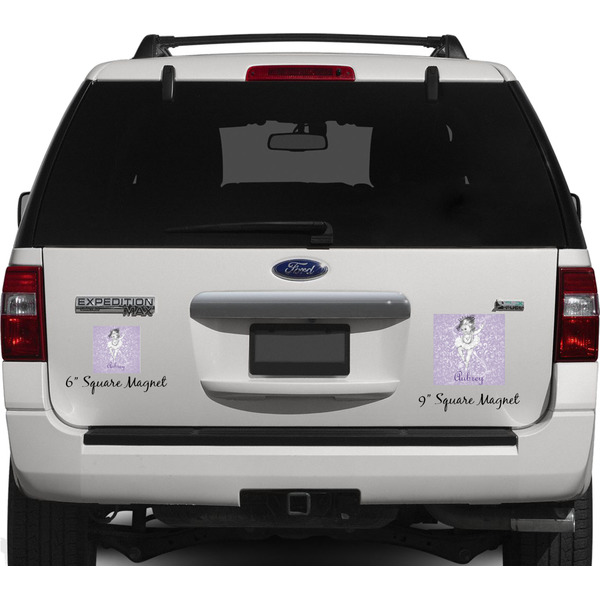 Ballerina Personalized Square Car Magnets on Ford Explorer