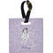 Ballerina Plastic Luggage Tag - Square w/ Name or Text