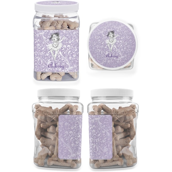 Ballerina Pet Treat Jar - Multiple Angles