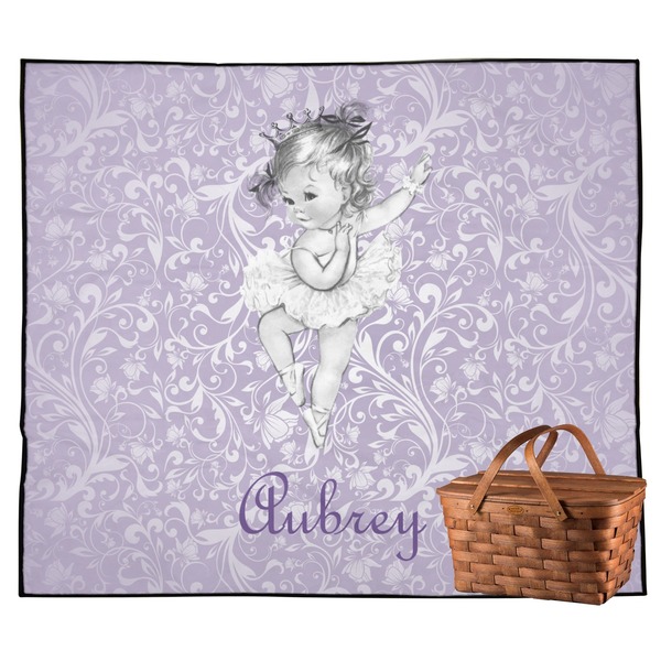 Custom Ballerina Outdoor Picnic Blanket (Personalized)