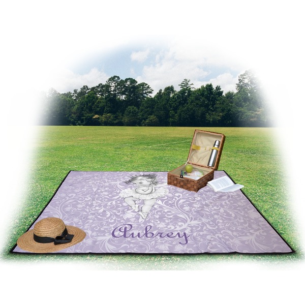 Ballerina Picnic Blanket - with Basket Hat and Book - in Use