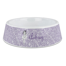 Ballerina Plastic Dog Bowl - Large (Personalized)