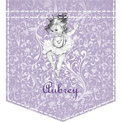 Ballerina Iron On Faux Pocket (Personalized)
