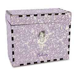 Ballerina Wood Recipe Box - Full Color Print (Personalized)