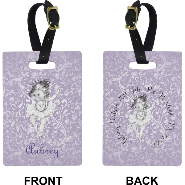 Ballerina Rectangle Luggage Tag (Front + Back)
