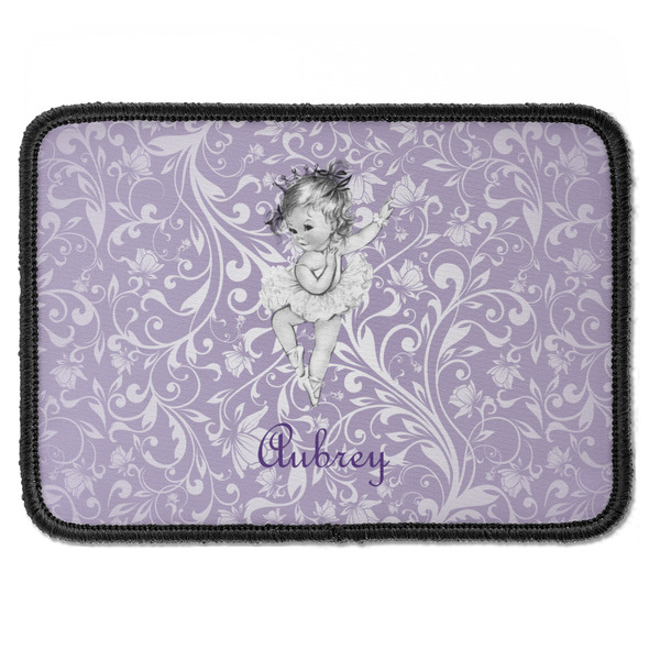 Custom Ballerina Iron On Rectangle Patch w/ Name or Text