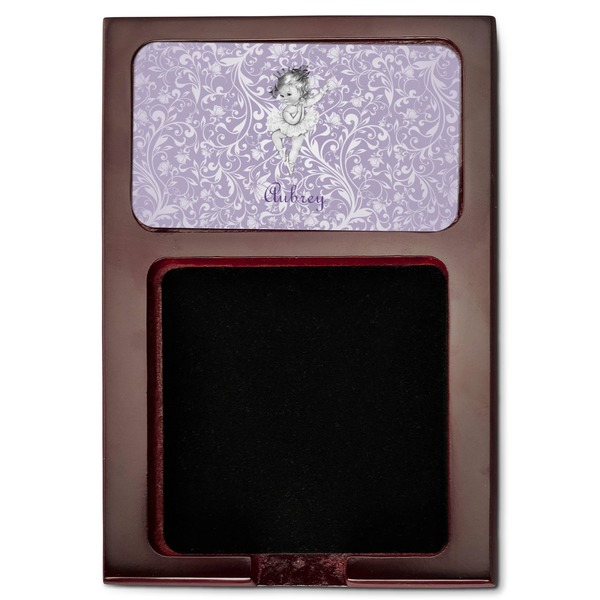 Ballerina Red Mahogany Sticky Note Holder - Flat